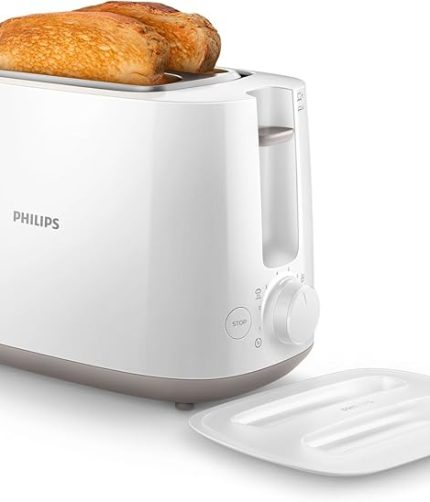 PHILIPS Daily Collection Toaster With 8 Settings and Integrated Bun Warming Rack – HD2582/01