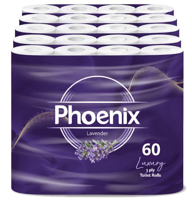 60 Roll Bulk Buy - Quilted 3 Ply LavenderFragranced Toilet Rolls